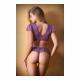 Tease Kate Tie Front Lace Crop Top With Matching Tap Panty - Temptations