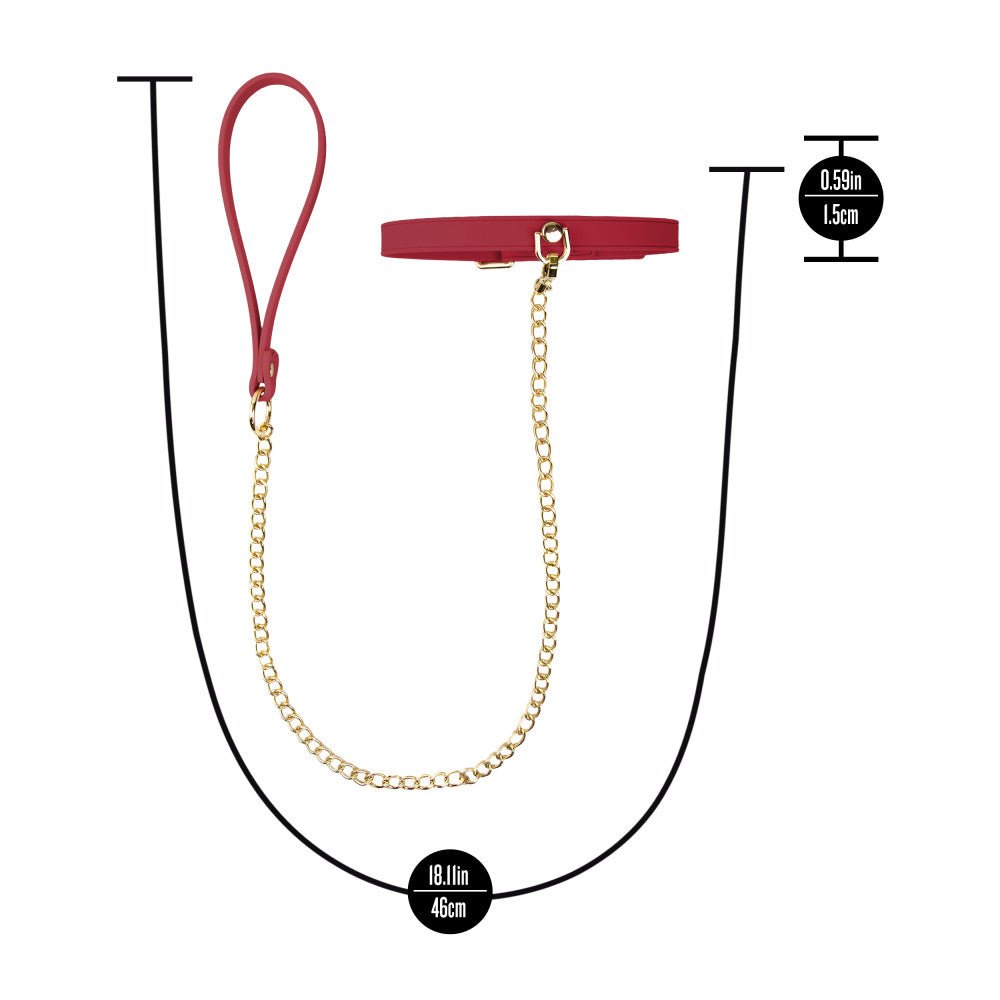 Temptasia Ardor Collar & Leash Red