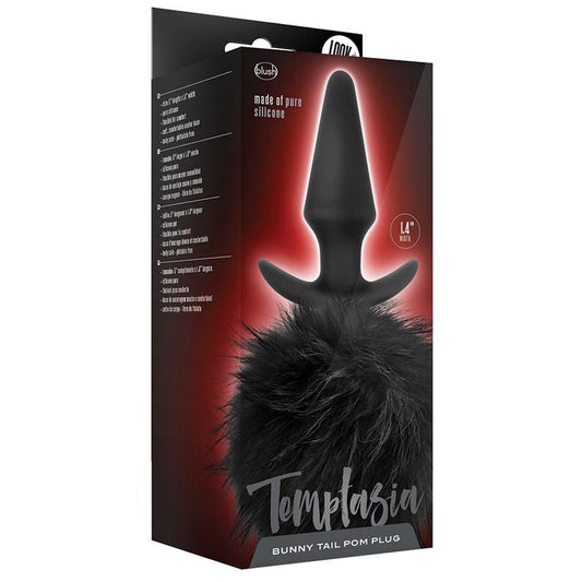 Temptasia Bunny Tail Pom Plug - Black - Temptations