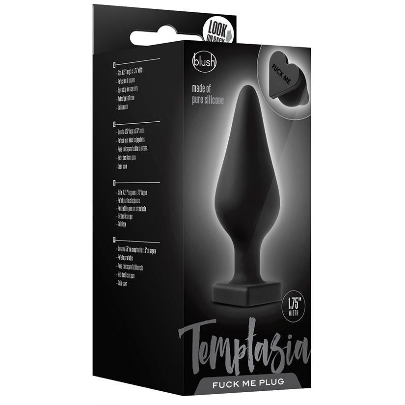 Temptasia Fuck Me Butt Plug - Black - Temptations