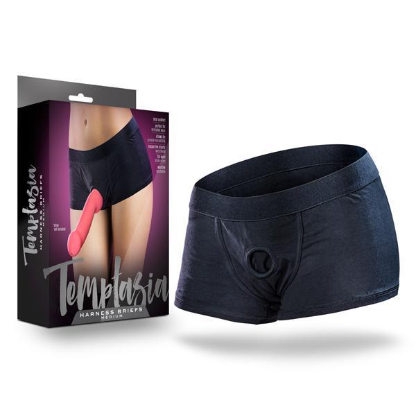 Temptasia Harness Briefs Medium Black - Temptations
