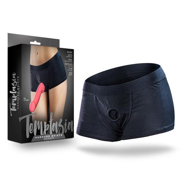 Temptasia Harness Briefs X - Large Black - Temptations