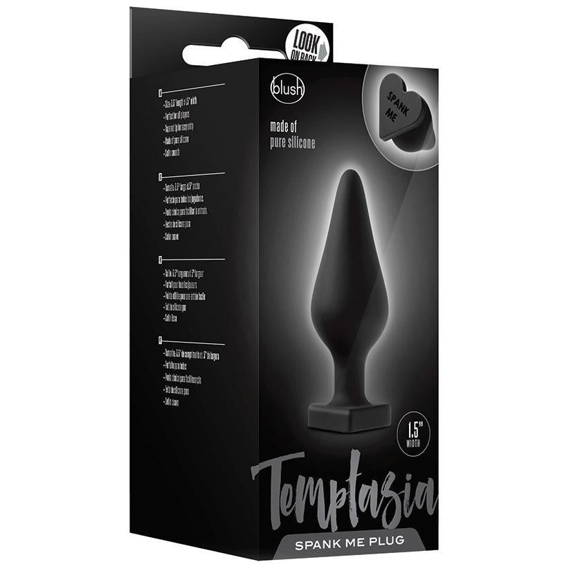 Temptasia Spank Me Butt Plug - Black - Temptations