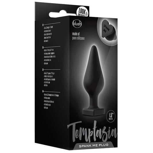 Temptasia Spank Me Butt Plug - Black - Temptations