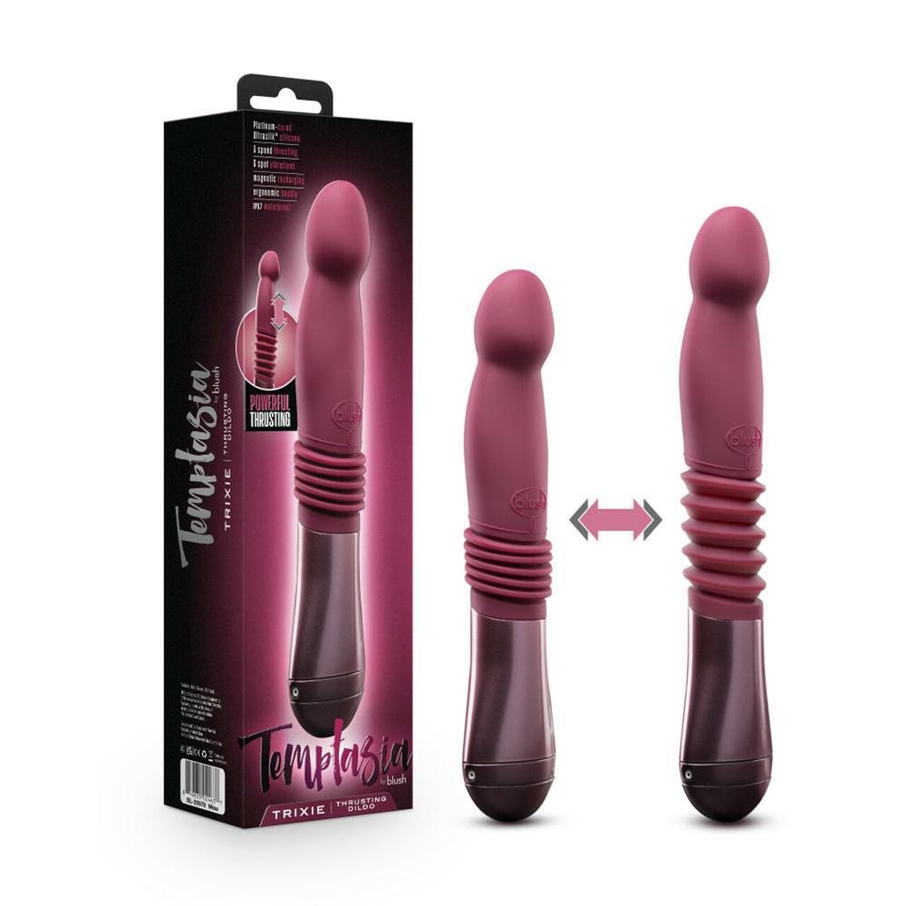 Temptasia Trixie Thrusting Dildo Wine - Temptations
