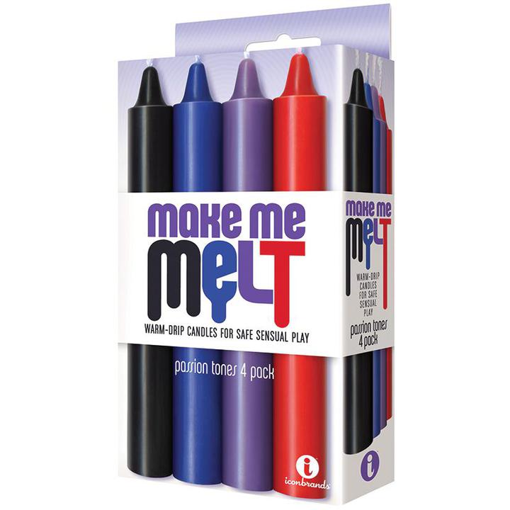 The 9'S, Make Me Melt Drip Candles - Passion Tones (4 Pack) - Temptations