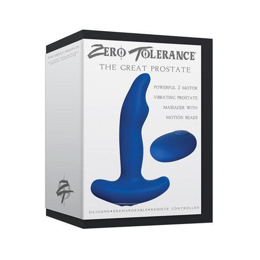 THE GREAT PROSTATE VIBRATING MASSAGER BLUE - Temptations