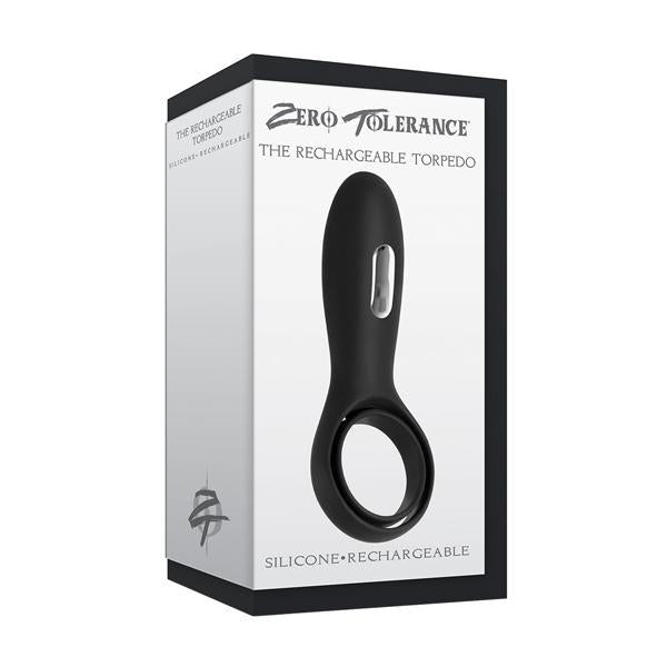 THE RECHARGEABLE TORPEDO BLACK VIBRATING RING - Temptations