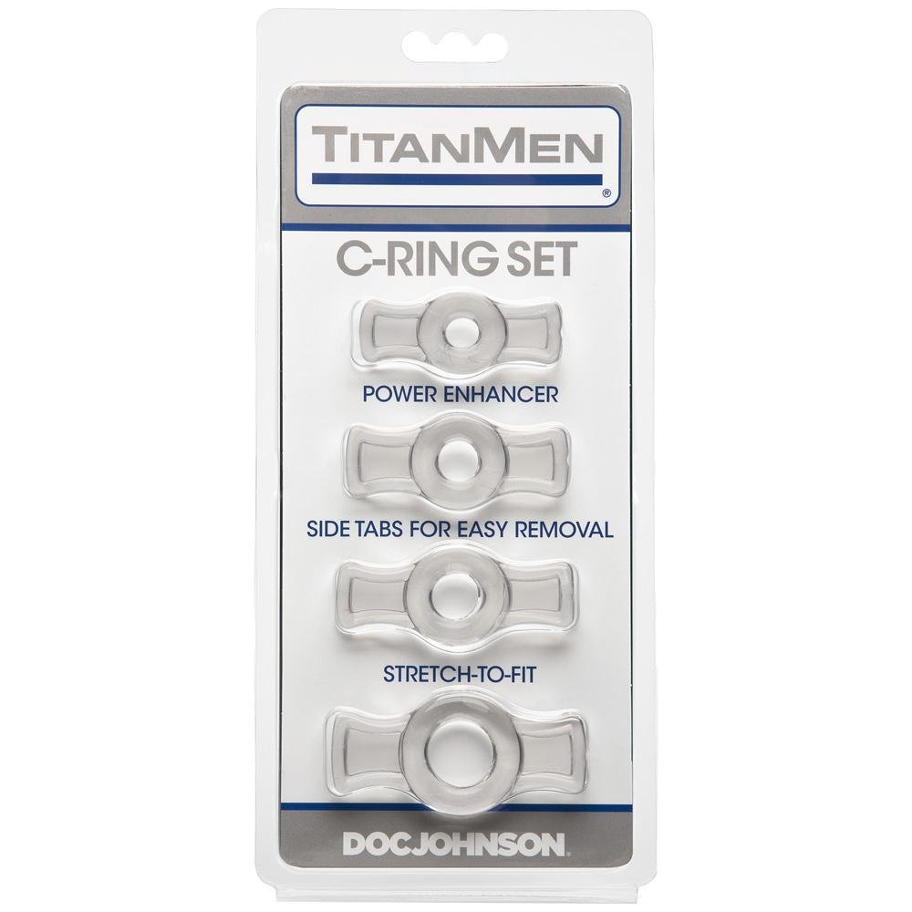 Titanmen Cock Ring Set Clear - Temptations