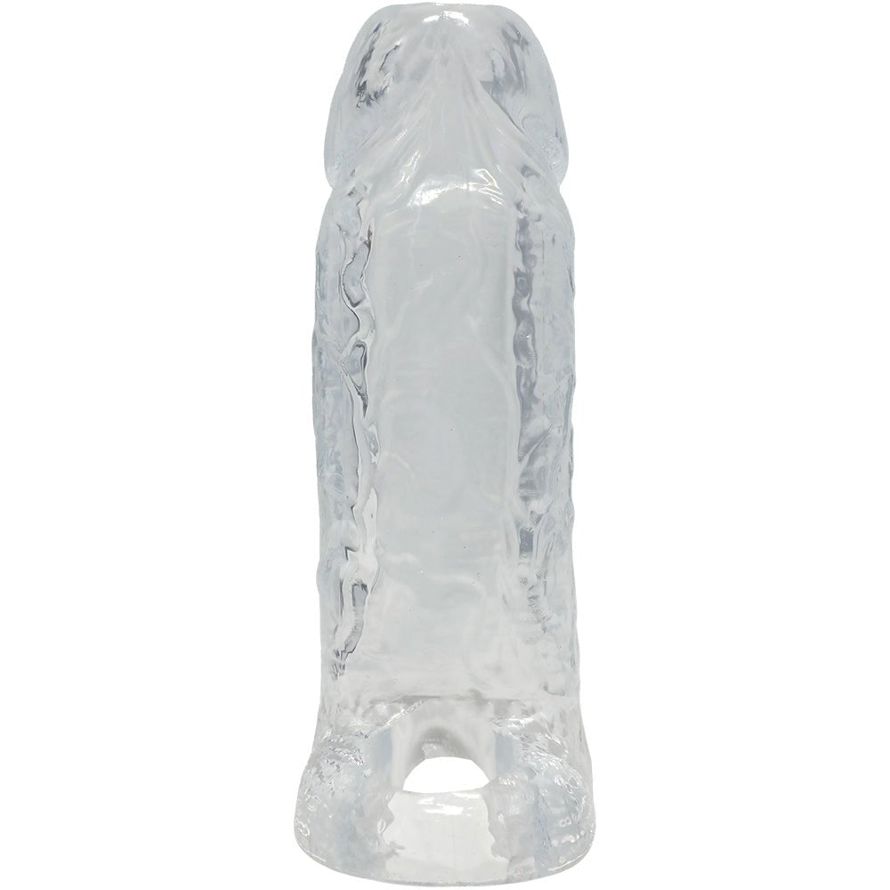 Titanmen Cock Sleeve With Ball Strap 6 Inch Clear