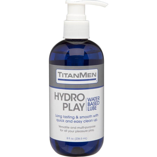 Titanmen Hydro Play Water Based Lube 8 oz. - Temptations