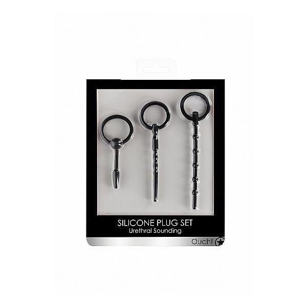 URETHRAL SOUNDING PLUG SET BLACK - Temptations