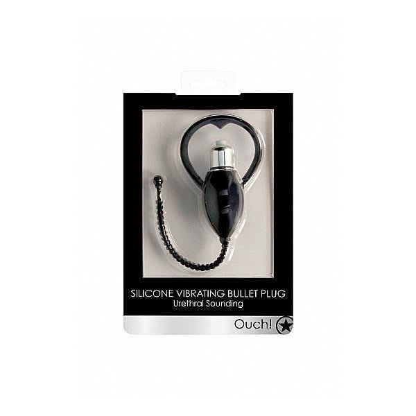 URETHRAL SOUNDING VIBRATING BULLET PLUG BLACK - Temptations