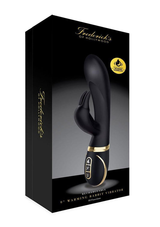USB Rechargeable 9″ Warming Rabbit Vibrator - Temptations
