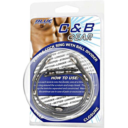 V - STYLE COCK RING WITH BALL DIVIDER - Temptations