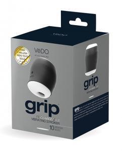 VEDO GRIP RECHARGEABLE VIBRATING SLEEVE JUST BLACK - Temptations