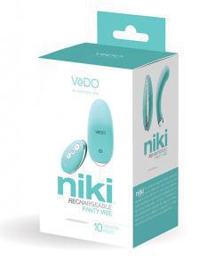 VEDO NIKI RECHARGEABLE PANTY VIBE TEASE ME TURQUOISE - Temptations