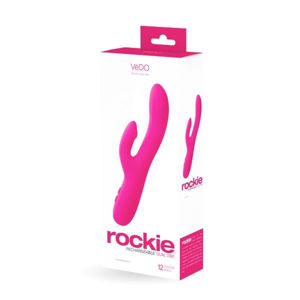 Vedo Rockie Rechargeable Dual Vibe Foxy Pink - Temptations