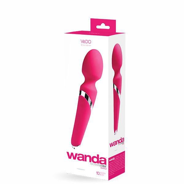 Vedo Wanda Rechargeable Wand Vibe Foxy Pink - Temptations