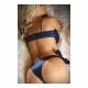 Vixen Girl U Want Satin Tie Front Top & Panty One Size - Temptations
