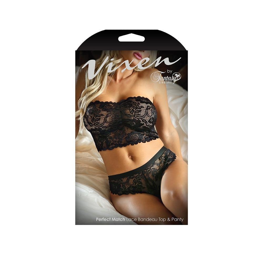 Vixen Perfect Match Lace Bandeau Top & Panty - Temptations