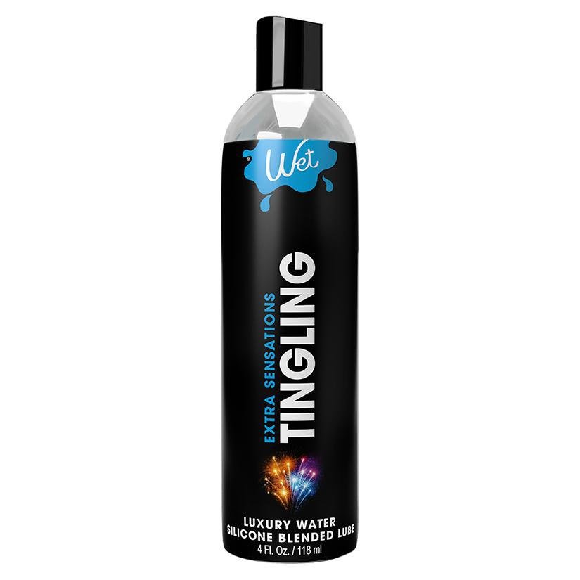 Wet Extra Sensations Tingling Water / Silicone Blend Based Lubricant 4oz - Temptations
