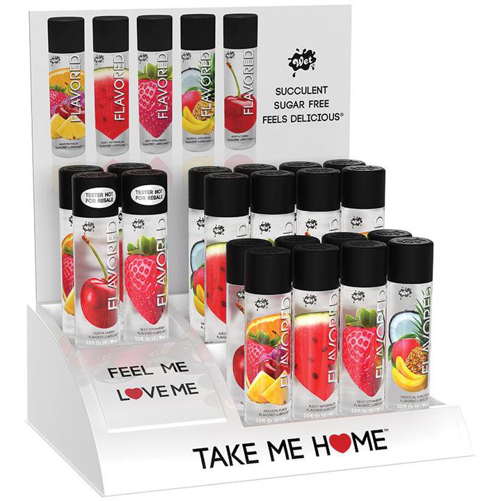 Wet Flavored Counter Top Display With Free Testers - Temptations
