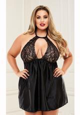 Xgen SEXY LACE BABYDOLL SET - BLACK - Temptations