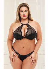 Xgen SEXY LACE HALTER SET - BLACK - Temptations