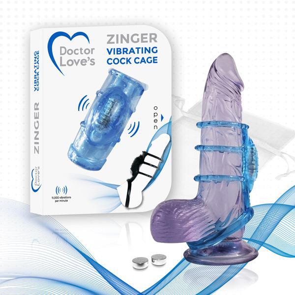 Zinger Vibrating Sleeve Blue - Temptations