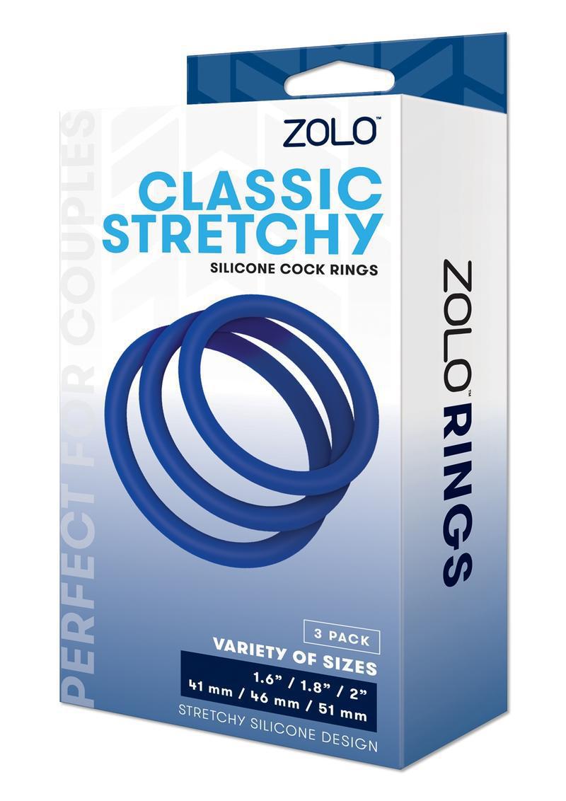 ZOLO STRETCHY SILICONE COCK RING 3PK - Temptations